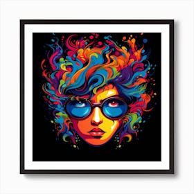 Psychedelic Woman 1 Art Print