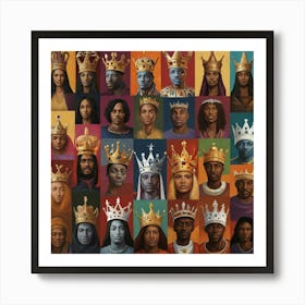 Abstract Kings And Queens Art Print 0 1 Art Print