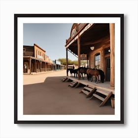 Old West Town 1 Art Print