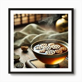 Sovereign Flame Lotus Seed Wine Art Print