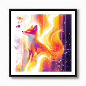 Fox In Space Art Print