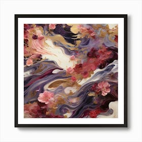 Abstract Floral Painting Art Print