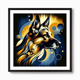 German Shepherd Dog Breed 02 Art Print