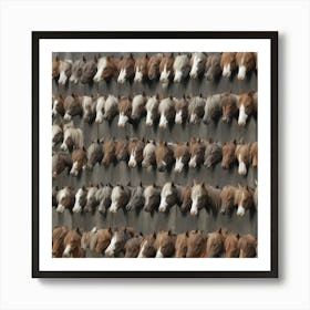 Horses On A Wall Art Print