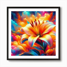 Colorful Lily 1 Art Print