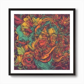 Psychedelic Art, abstract art Art Print