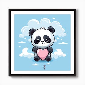 Cute Panda Art Print