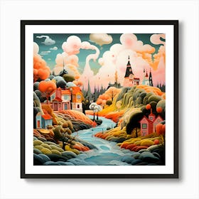 Candy Landscape Art Print