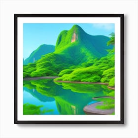 Chinese Landscape 3 Art Print