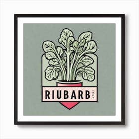 Rhubarb Logo Art Print