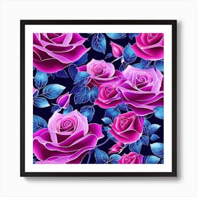 Roses Wallpaper 5 Art Print