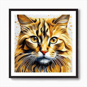 Cat Painting 14 Art Print