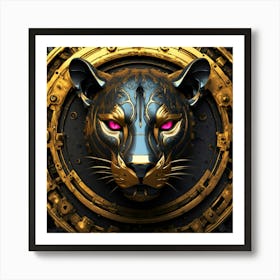 Steampunk Panther Poster