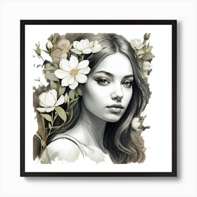 Cute girl 1 Art Print