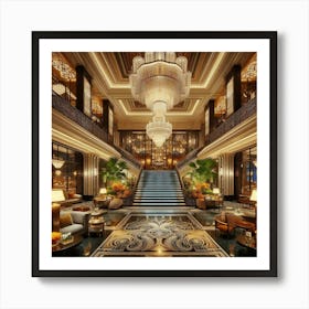 Lobby Of A Hotel 2 Art Print