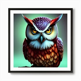 Colorful Owl 20 Art Print