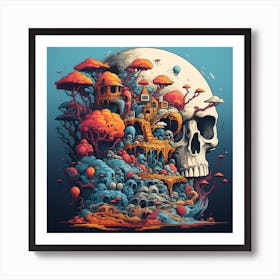 Skull In The Sky 6 Art Print