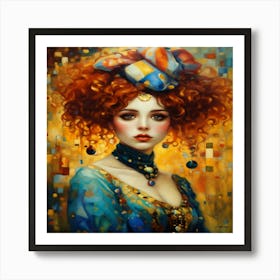 Woman With Red Hair Art Print