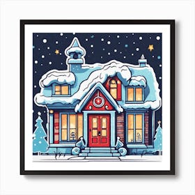 Christmas House 140 Art Print