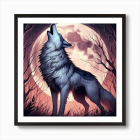 Howling Wolf 2 Art Print