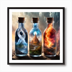 Three Bottles Art Print