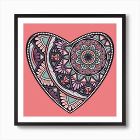 Mandala Heart Art Print