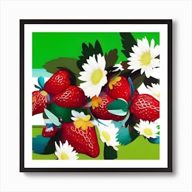 Strawberry And Blossom Art Print