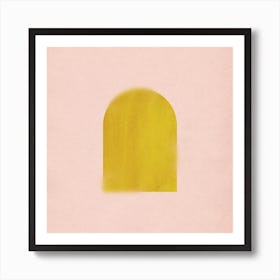 Mustard Yellow and pink arch Art Print