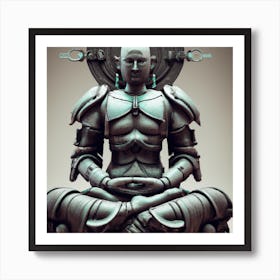 Futuristic Buddha Art Print