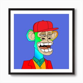 Monkey With Hat Art Print