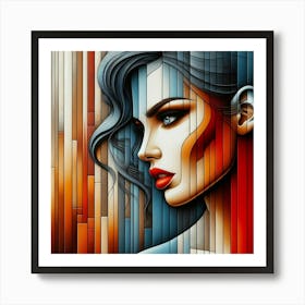 Portrait of a woman 9 Art Print