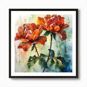 Two Roses 1 Art Print