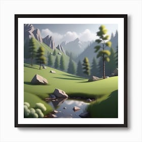 Landscape Painting 114 Art Print