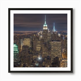 New York City At Night Art Print