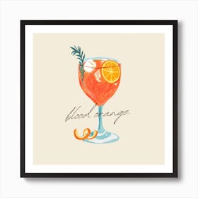 Blood Orange Square Art Print