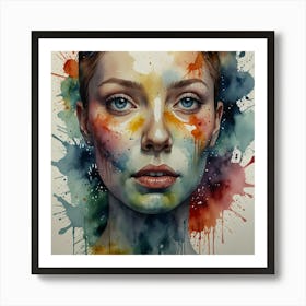 Watercolor Of A Woman 51 Art Print