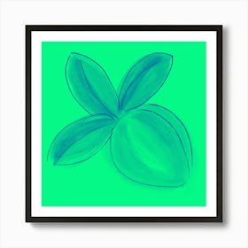 Lemon Green Bright 1 Art Print