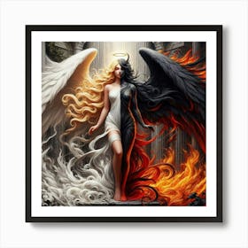 Angel And Demon Art Print