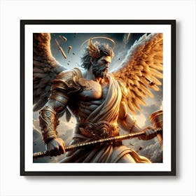 Angel Holding A Hammer Art Print