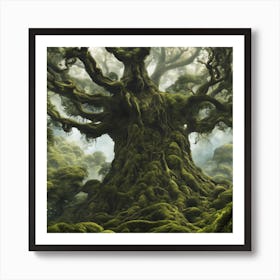 Mossy Tree Art Print