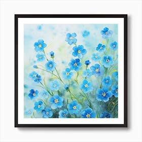 Forget Me Nots 1 Art Print