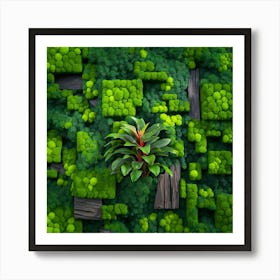 Moss Wall 3 Art Print