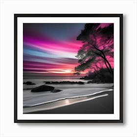 Sunset On The Beach 35 Art Print