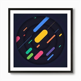Abstract multicolor background Art Print