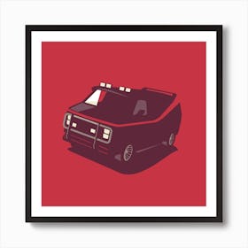 A Team Van Square Art Print