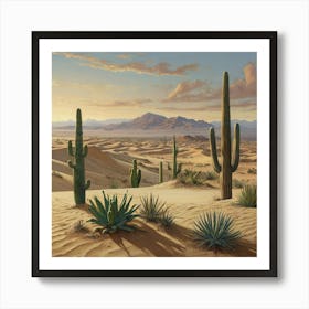 Cactus Desert Art Print