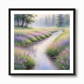 Delicate Splash Of Lavender Art Print