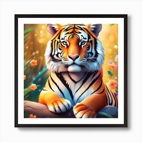 Tiger In The Jungle Art Print