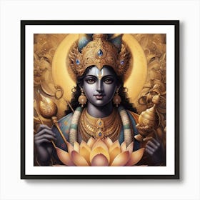 Lord Krishna 8 Art Print