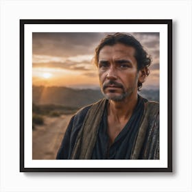 Jesus In The Desert Art Print